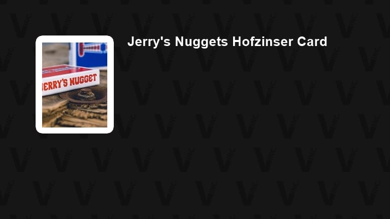 Jerry's Nuggets Hofzinser Card