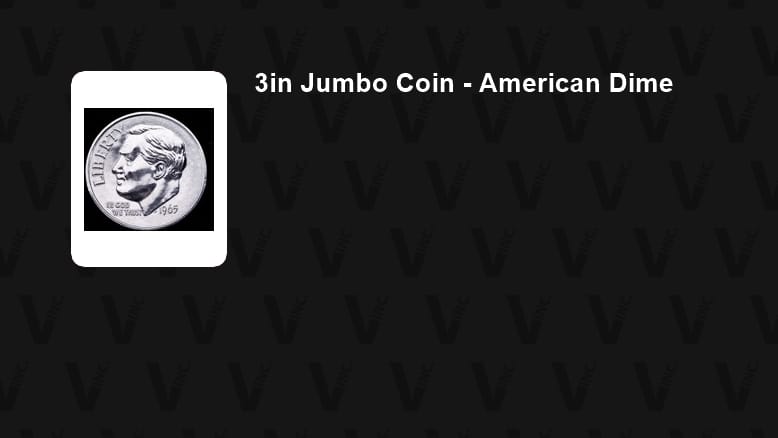 3in Jumbo Coin - American Dime Gimmicked Coin