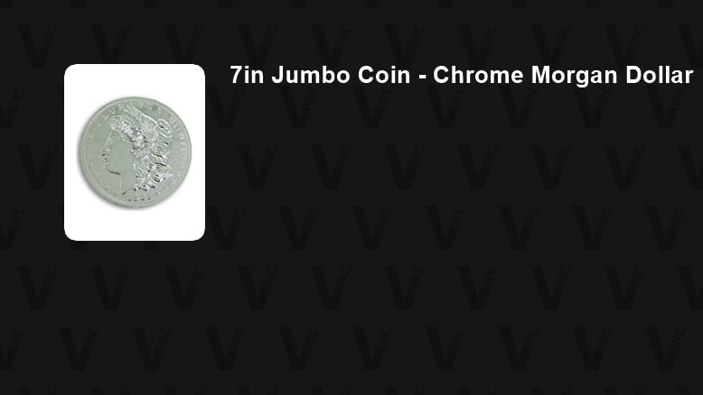7in Jumbo Coin - Chrome Morgan Dollar Gimmicked Coin