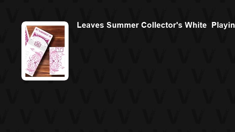 Leaves Summer Collector's White Playing Cards
