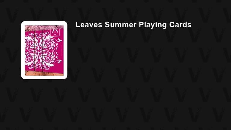Leaves Summer Playing Cards