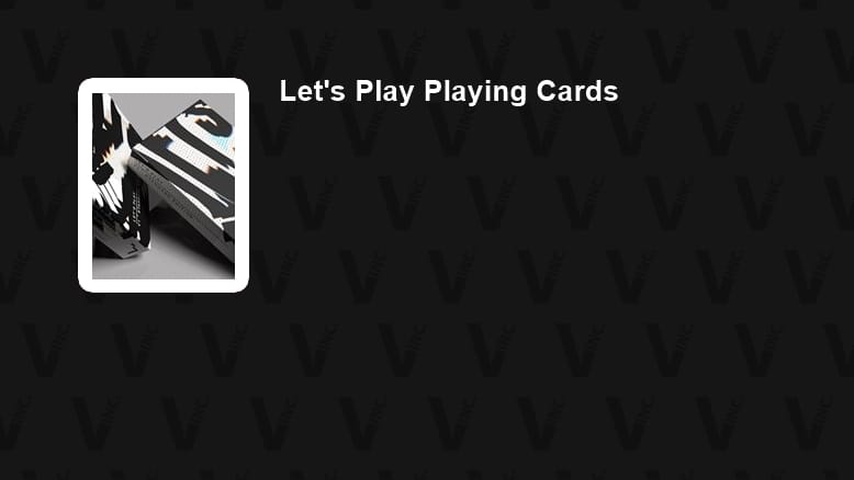 Let's Play Playing Cards