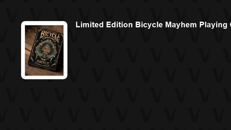 Limited Edition Bicycle Mayhem Playing Cards