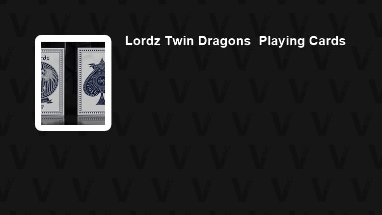 Lordz Twin Dragons  Playing Cards