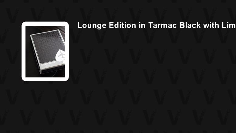 Jetsetter Playing Limited Back Lounge Edition Playing Cards (Tarmac Black)
