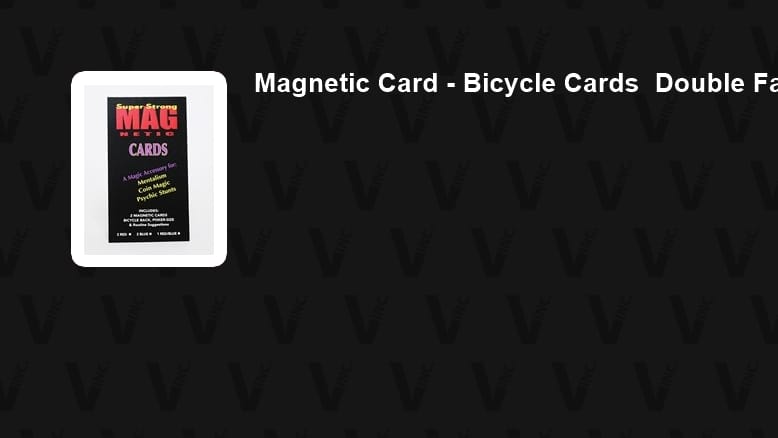 Magnetic Bicycle Card - Double Facer (2-Pack)