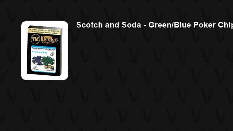 Scotch and Soda - Green/Blue Poker Chips (Magnetic) Gimmicked Coin