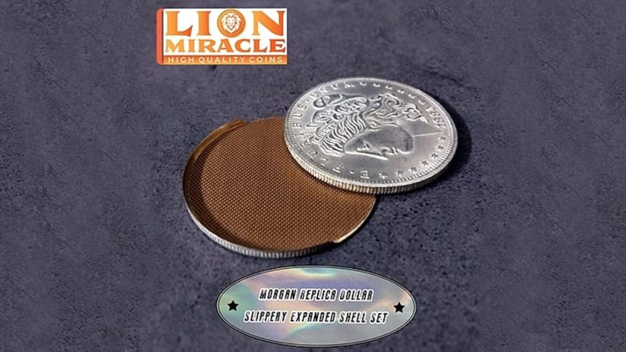 Slippery Expanded Shell - Morgan Replica Dollar (Heads | w/ Matching Morgan Replica Coin) Trick