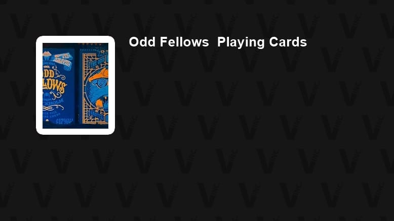 Odd Fellows Cpt. Spindel Playing Cards