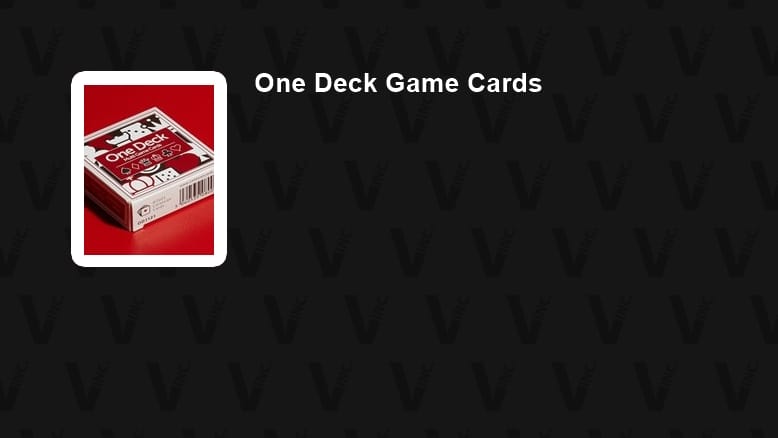 One Deck Game Cards Deck of Cards