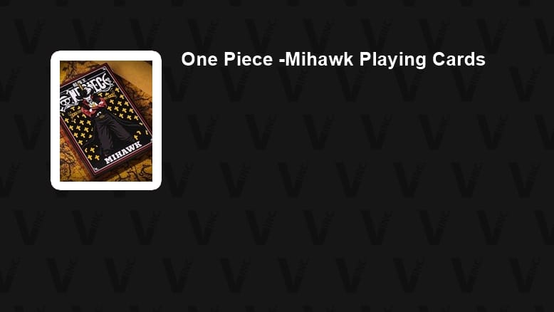 One Piece Mihawk Playing Cards