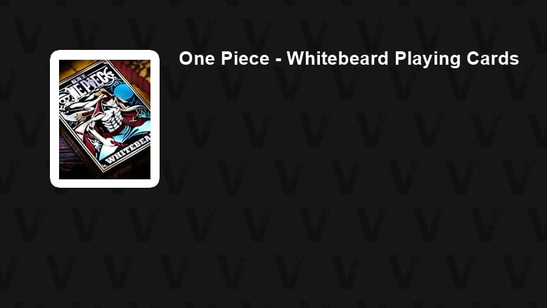 One Piece - Whitebeard Playing Cards