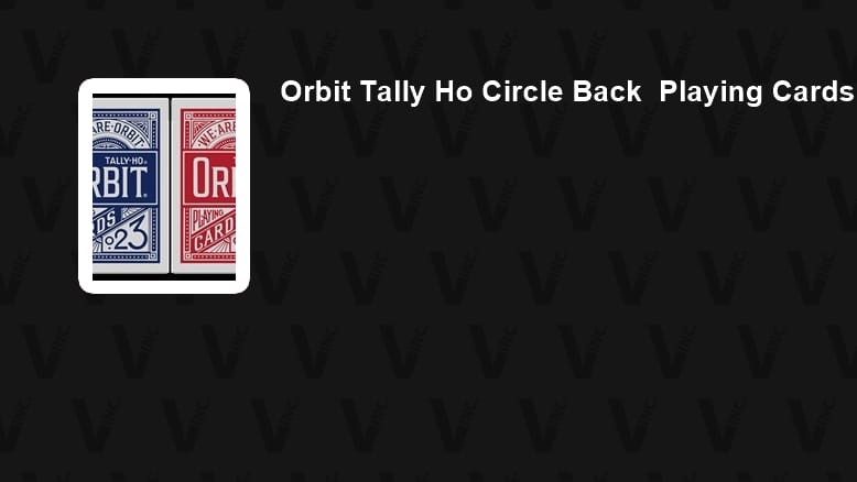 Orbit Tally Ho Circle Back Playing Cards