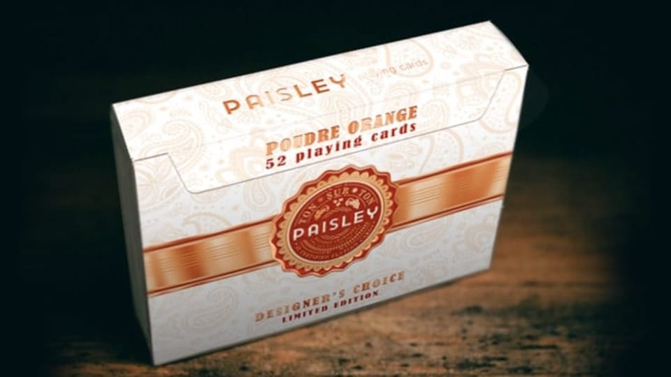 Paisley Ton sur Ton Poudre Orange Foil Designer's Choice