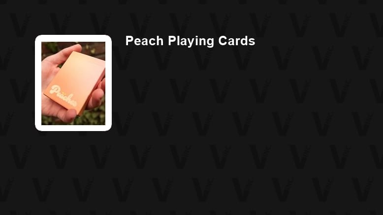 Peaches Playing Cards