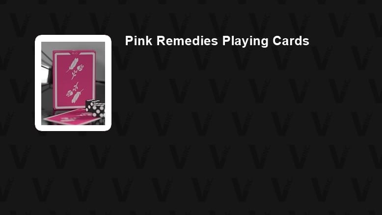 Pink Remedies Playing Cards
