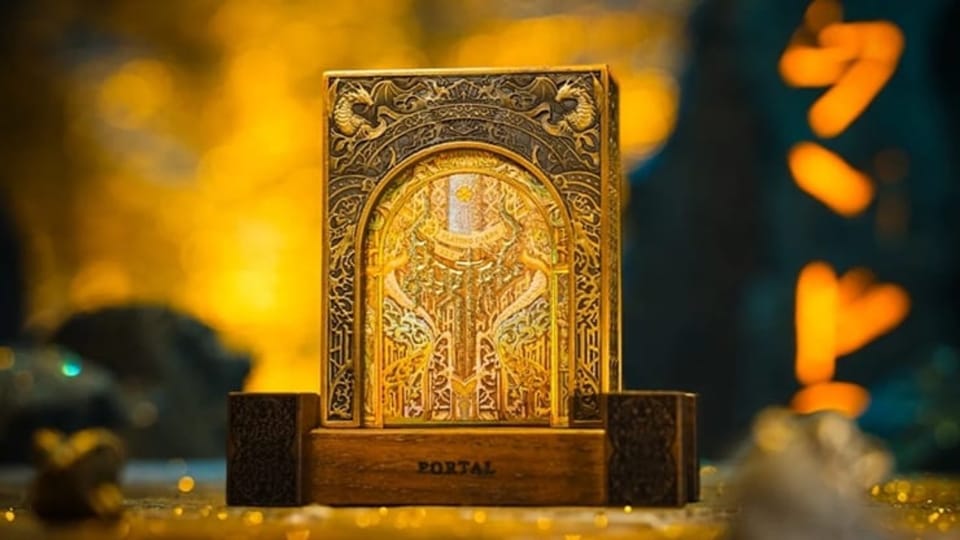 Portal Walnut Boxset Playing Cards