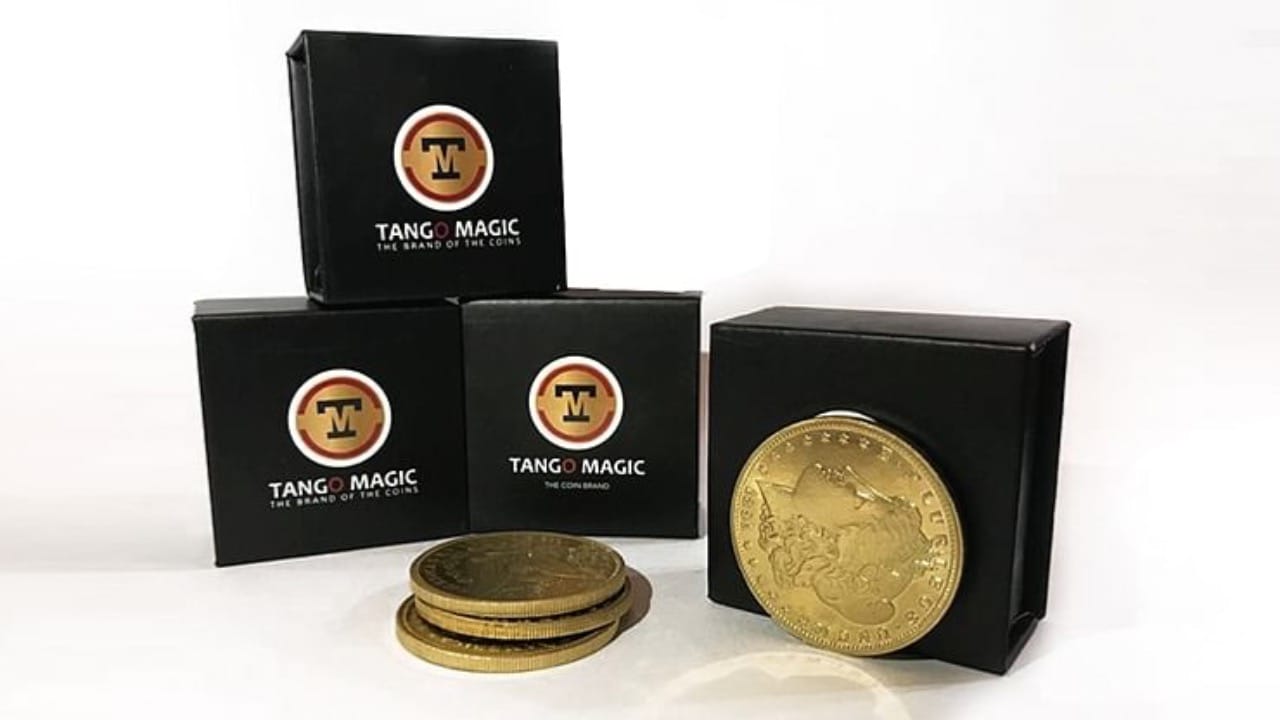 Tango Ultimate Coin - Replica Golden Morgan Dollar (w/ 3 Matching Coins) Accessory