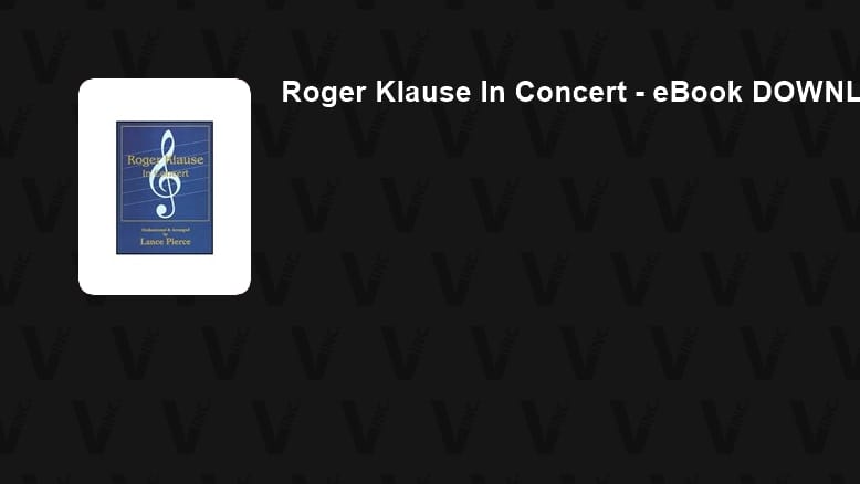 Roger Klause In Concert (eBook)