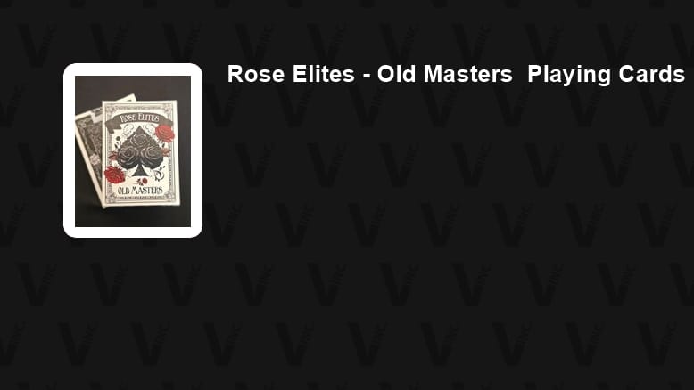 Rose Elites Old Masters Playing Cards