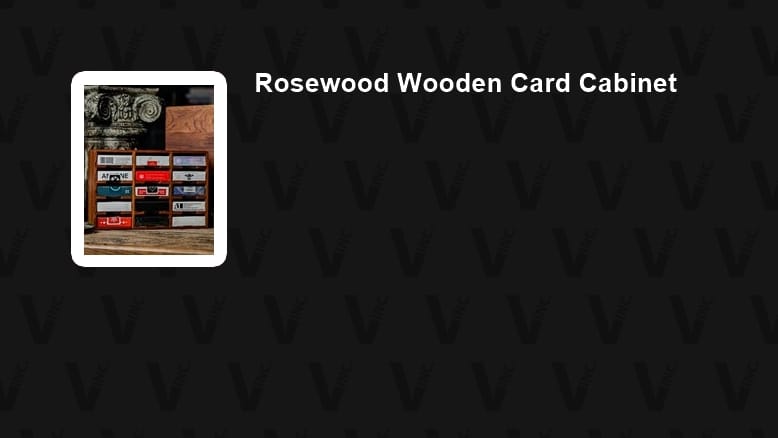 Rosewood Wooden Card Cabinet (15 Decks) Accessory