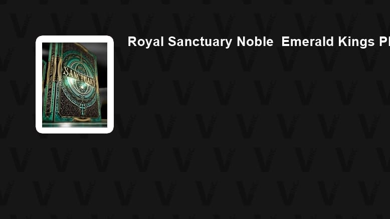 Royal Sanctuary Noble  Emerald Kings Playing Cards