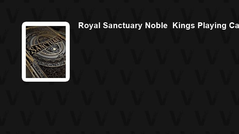 Royal Sanctuary Noble  Kings Playing Cards