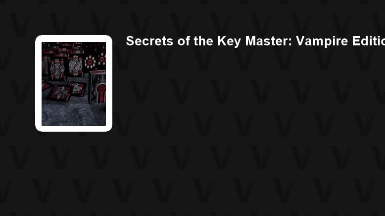 Secrets of the Key Master: Vampire Edition  playing Cards