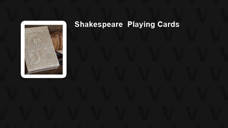 Shakespeare Playing Cards