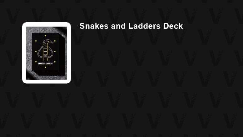 Snakes and Ladders Playing Cards
