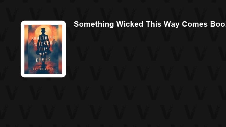 Zandman Book Test - Something Wicked This Way Comes