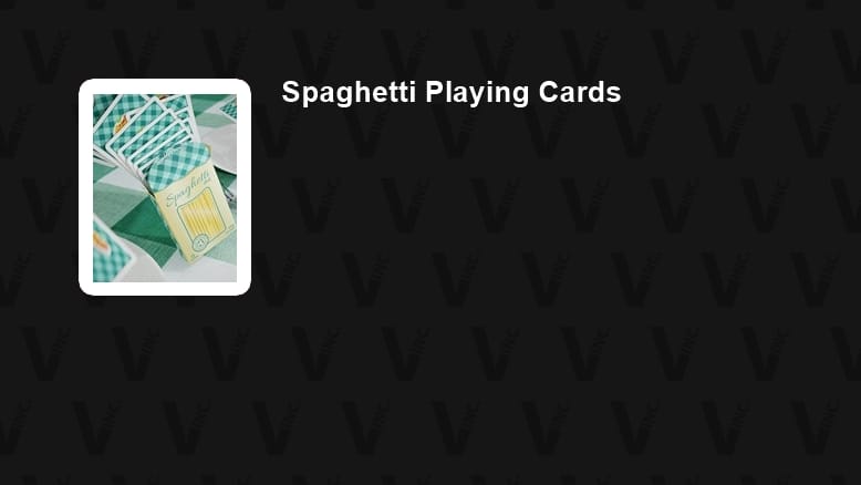 Spaghetti Playing Cards