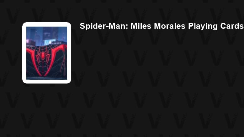 Spider-Man: Miles Morales Playing Cards (PVC Black)