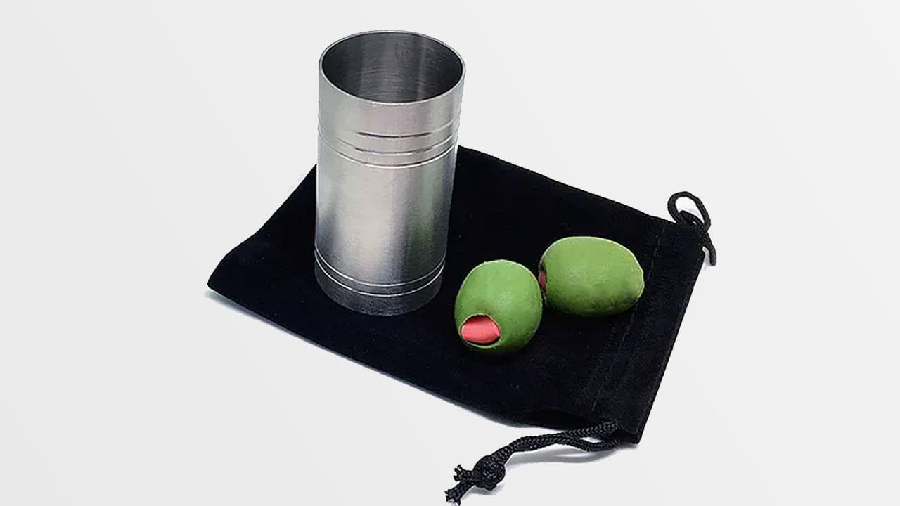 Spirit/Shot Measure Chop Cup (with Olives) Trick