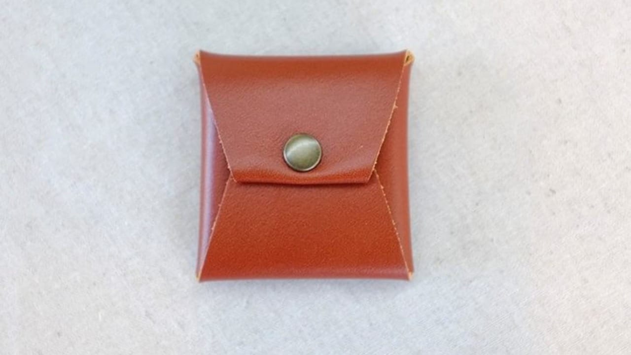 Square Leather Coin Case (Multiple Colors Available) Accessory