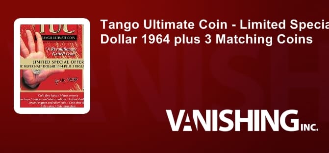 Tango Ultimate Coin - Pure Silver 1964 Half Dollar (w/ 3 Matching Coins) Gimmicked Coin