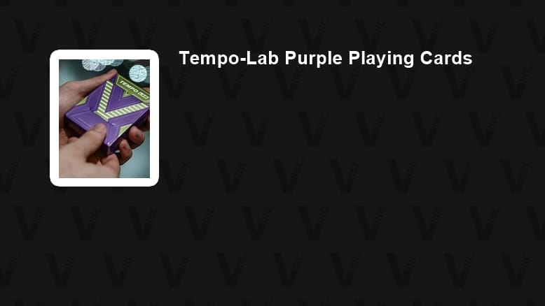 Tempo-Lab Purple Playing Cards