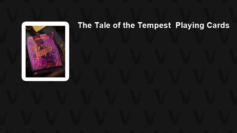 The Tale of the Tempest  Playing Cards
