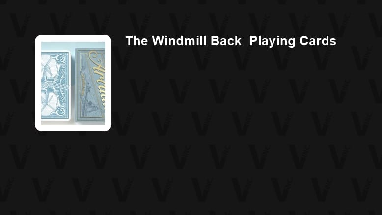 Windmill Back Playing Cards