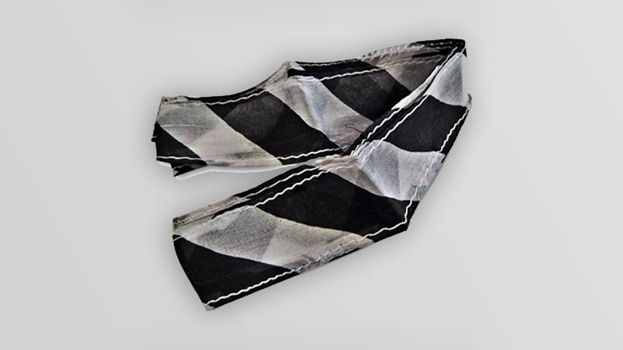 39in Thumb Tip Streamer (Black and White) Accessory
