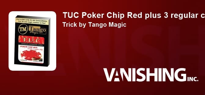 Tango Ultimate Coin - Red Poker Chip (w/ 3 Matching Chips) Gimmicked Coin