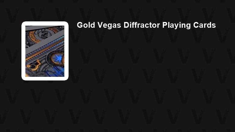 Gold Vegas Diffractor Playing Cards