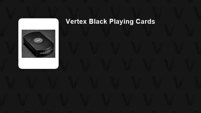 Vertex Black Playing Cards