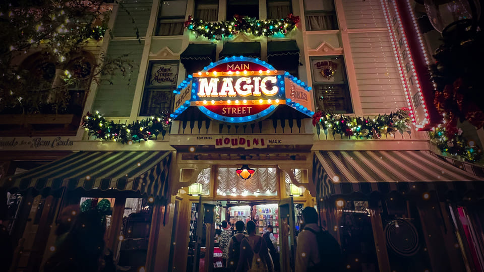 Main Street Magic Shop at Disneyland, California - Interior view of the magic store